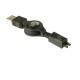 Cablu SwissTravel USB retractabil pentru Motorola (black) - SRCC-04