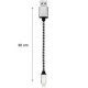 Cablu Date STAR USB La Lightning 30CM Aluminiu Alb Negru 137213